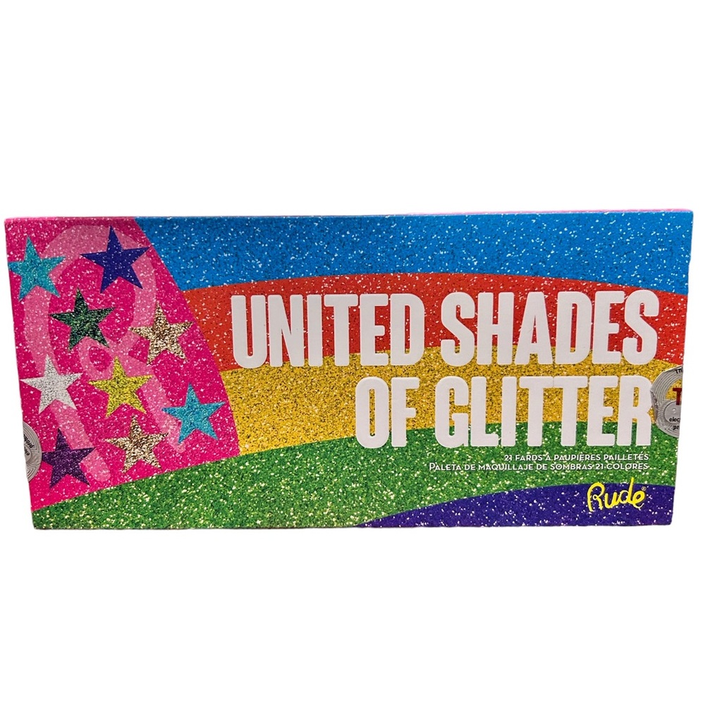 Rude - United Shades of Glitter - 21 Pressed Glitter Eyeshadow Palette